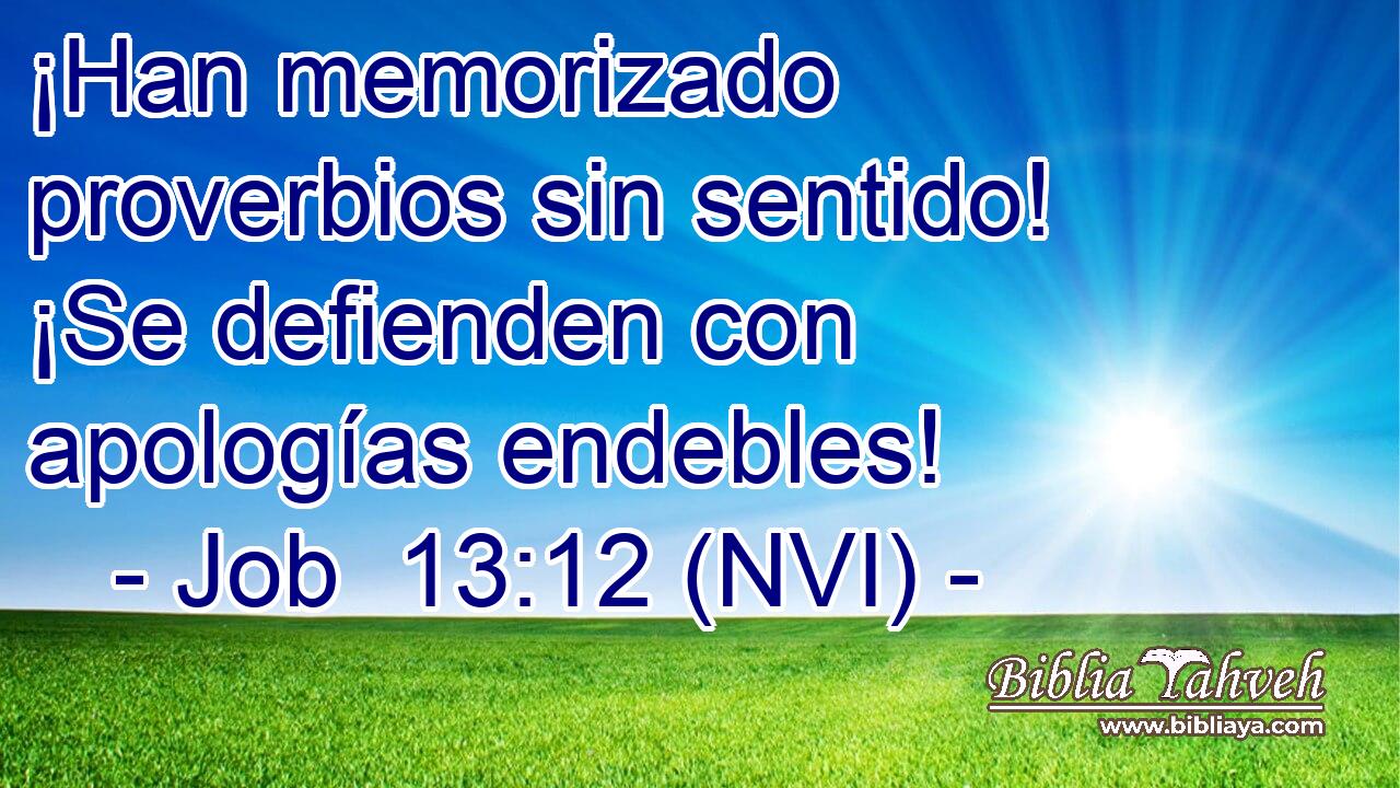  ¡Han memorizado proverbios sin sentido! ¡Se defienden con apologías endebles! 