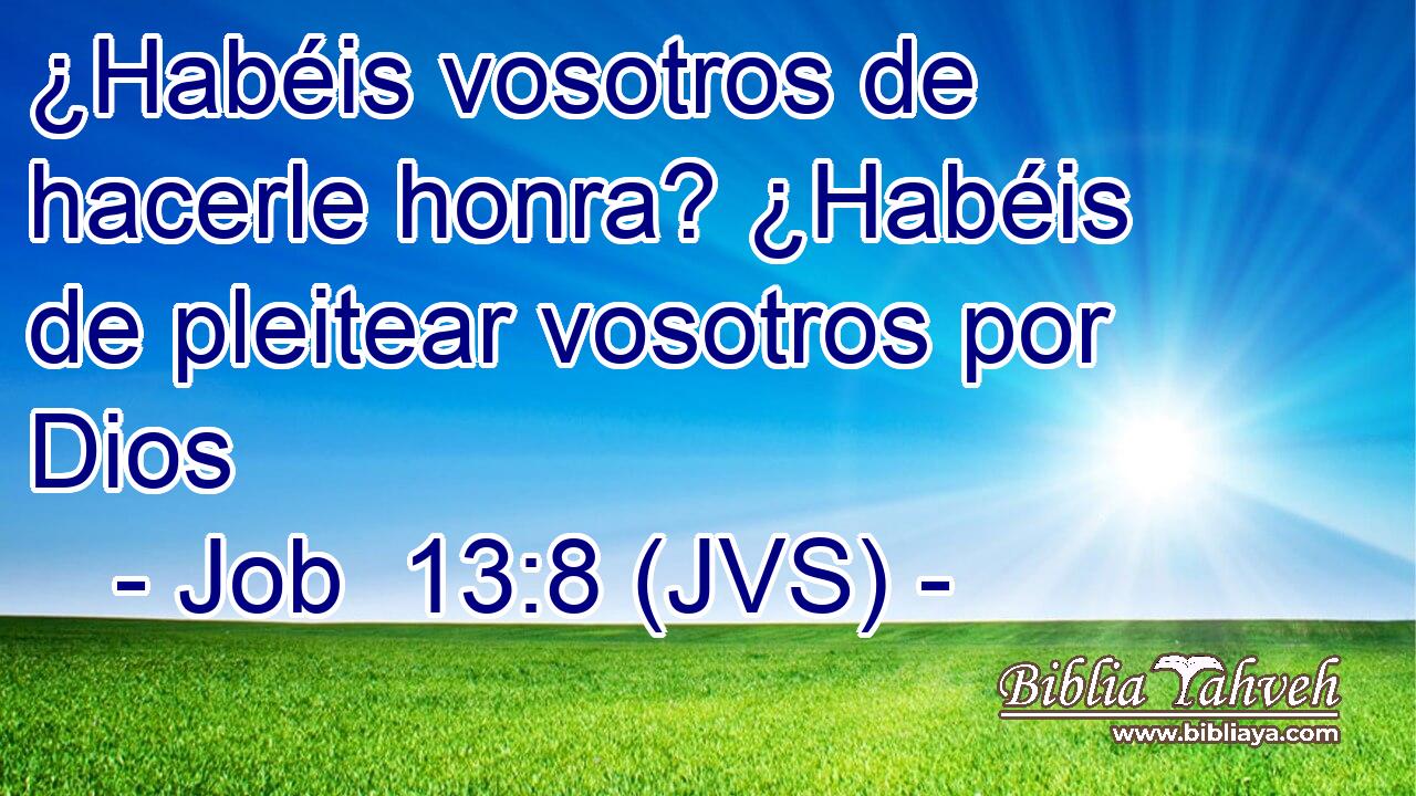 ¿Habéis vosotros de hacerle honra? ¿Habéis de pleitear vosotros por Dios