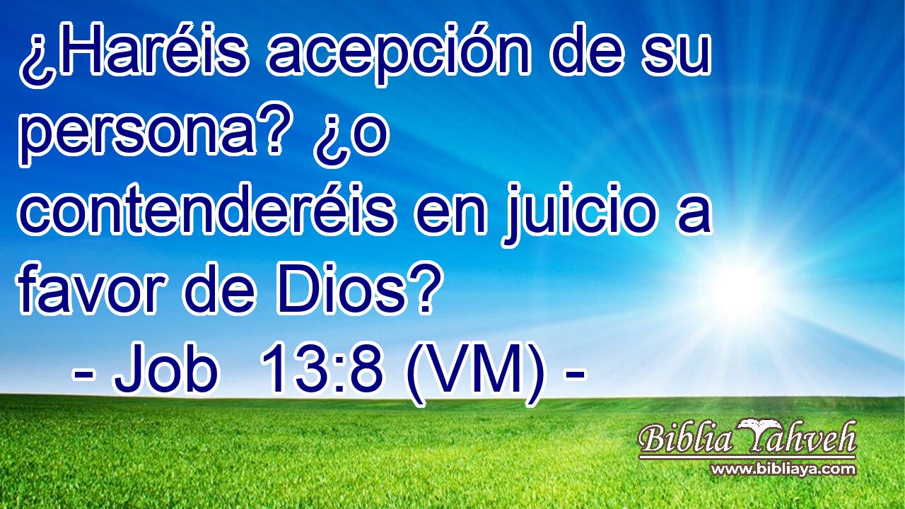  ¿Haréis acepción de su persona? ¿o contenderéis en juicio a favor de Dios? 