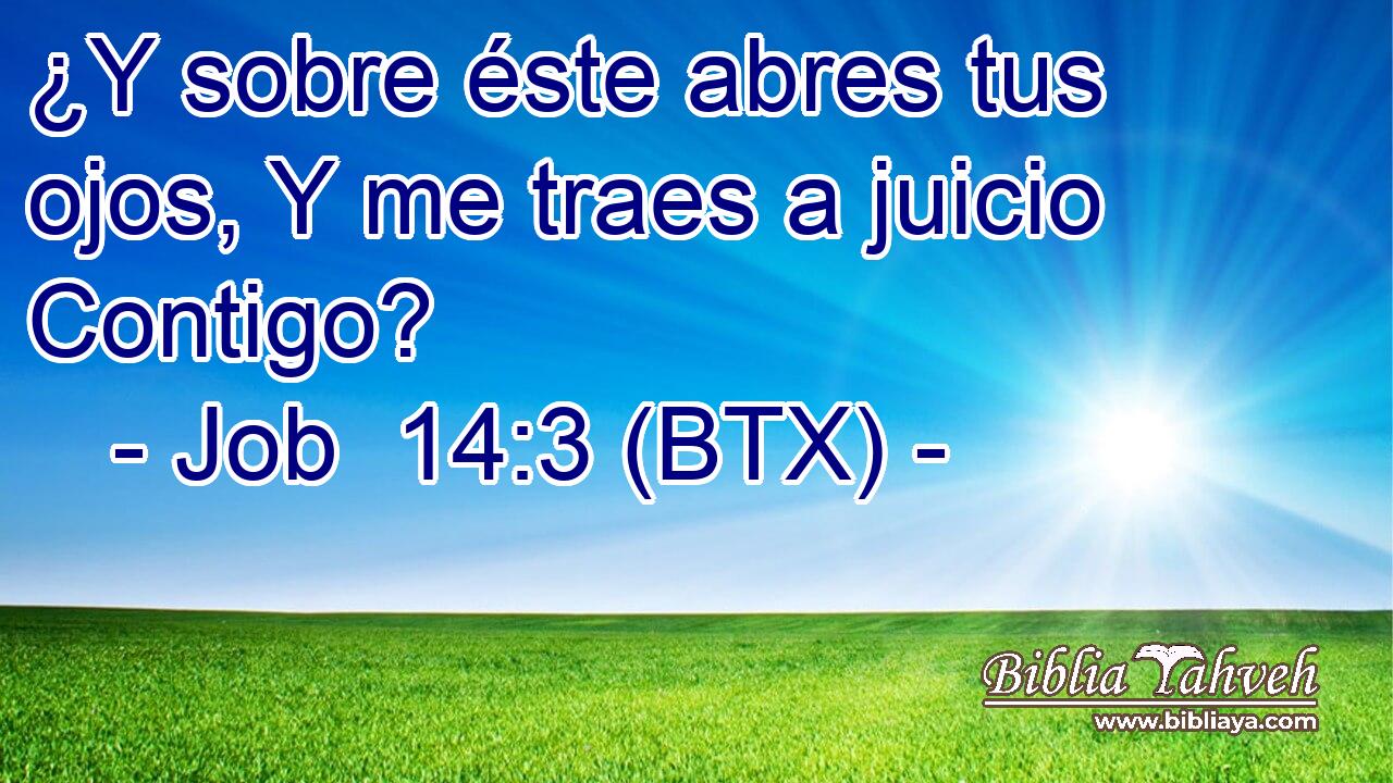 ¿Y sobre éste abres tus ojos, Y me traes a juicio Contigo?