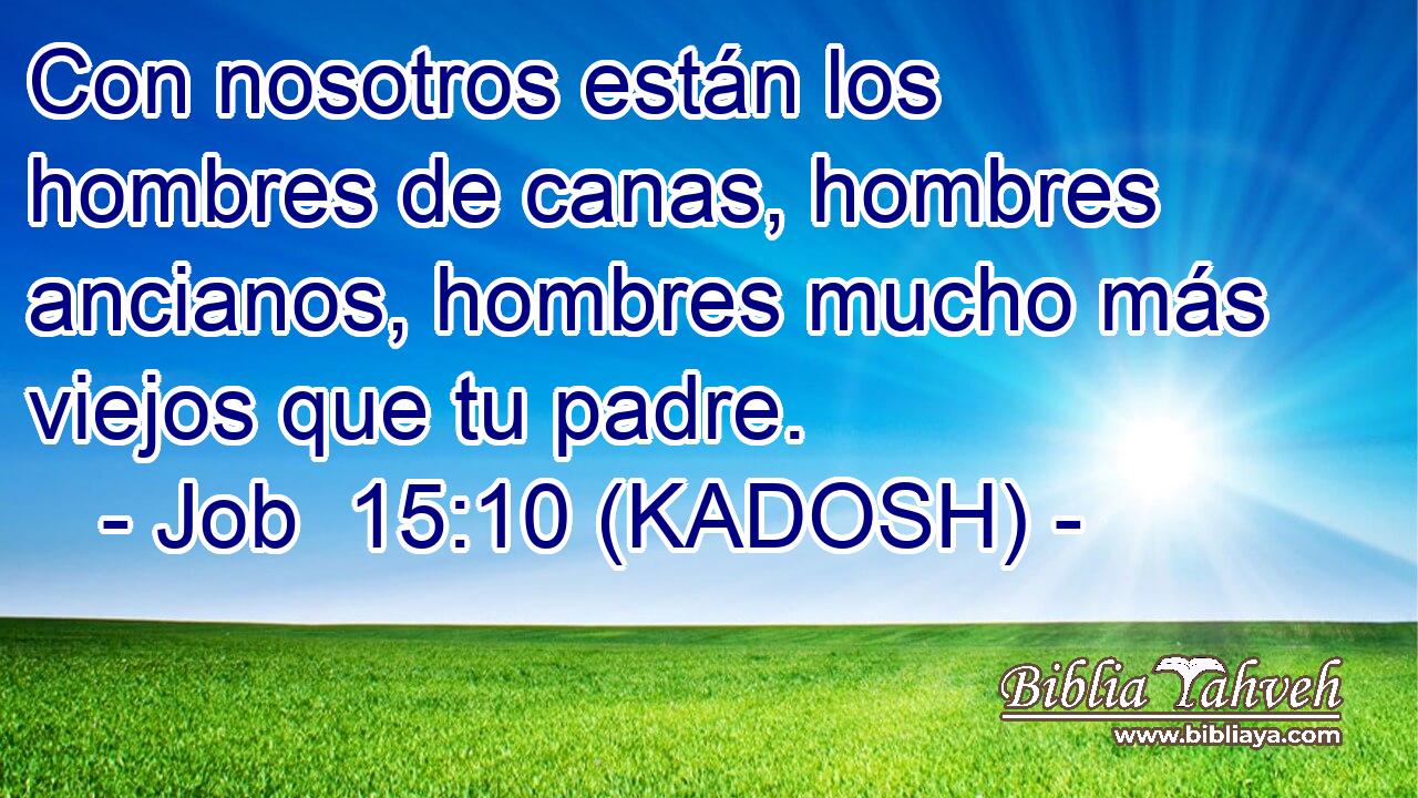  Con nosotros están los hombres de canas, hombres ancianos, hombres mucho más viejos que tu padre. 