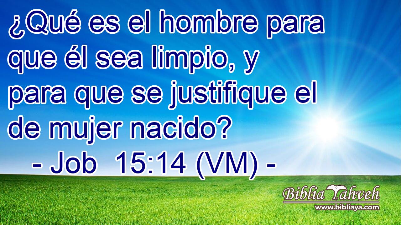  ¿Qué es el hombre para que él sea limpio, y para que se justifique el de mujer nacido? 