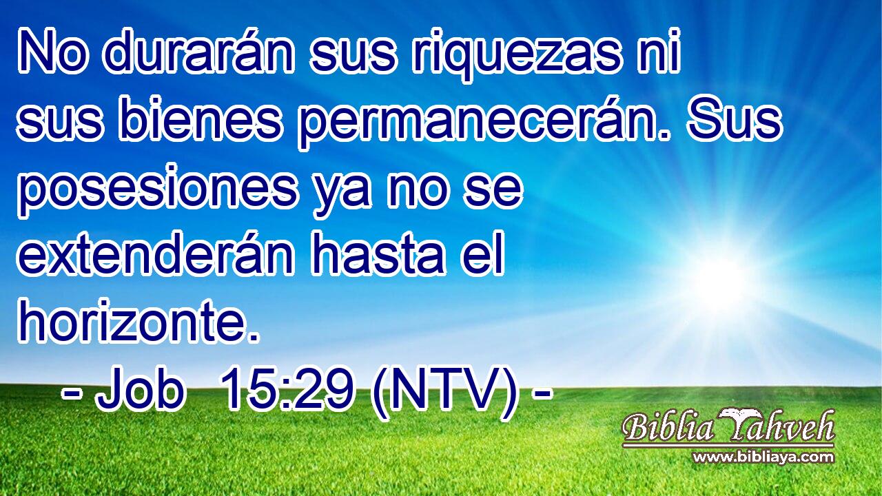 No durarán sus riquezas ni sus bienes permanecerán. Sus posesiones ya no se extenderán hasta el horizonte.
