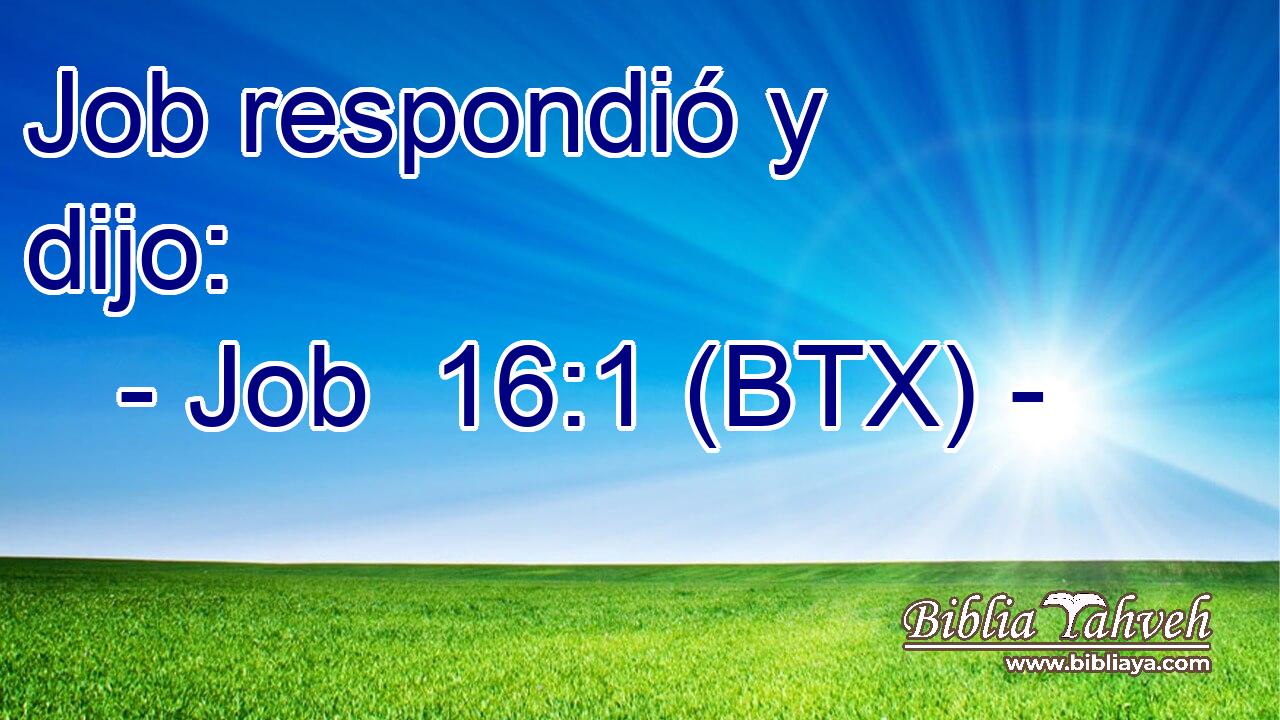 Job respondió y dijo: