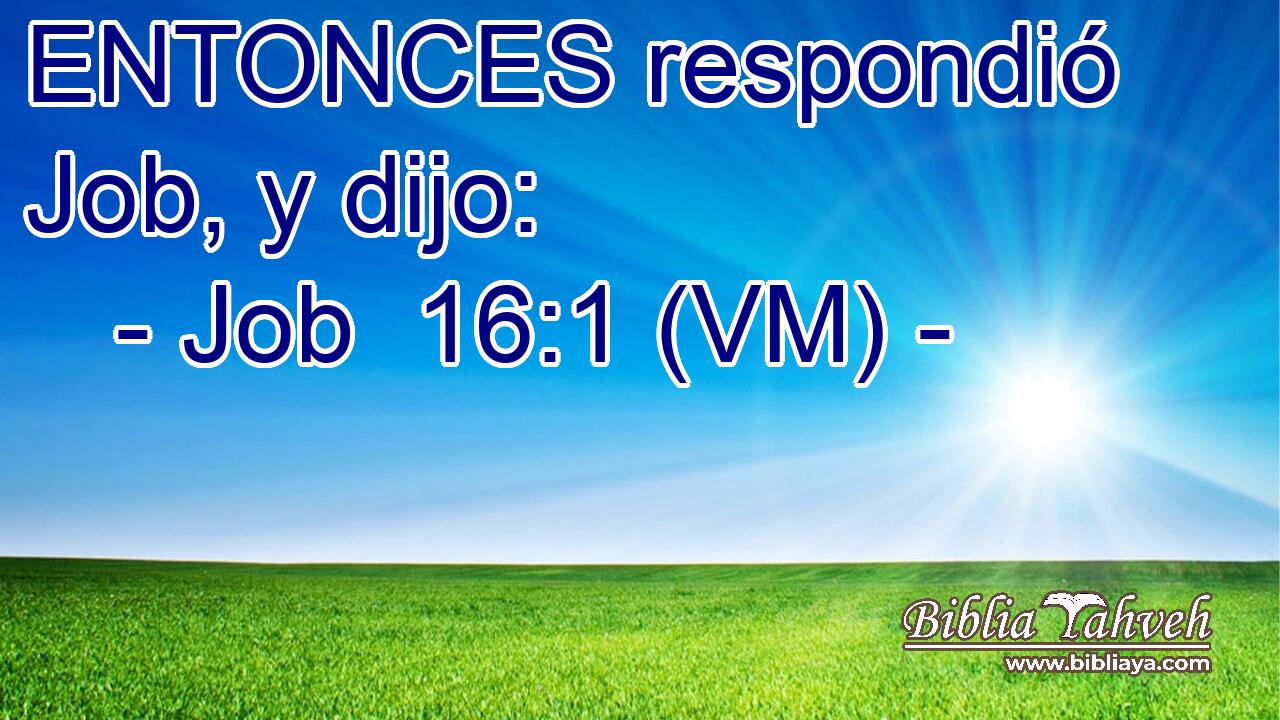  ENTONCES respondió Job, y dijo: 