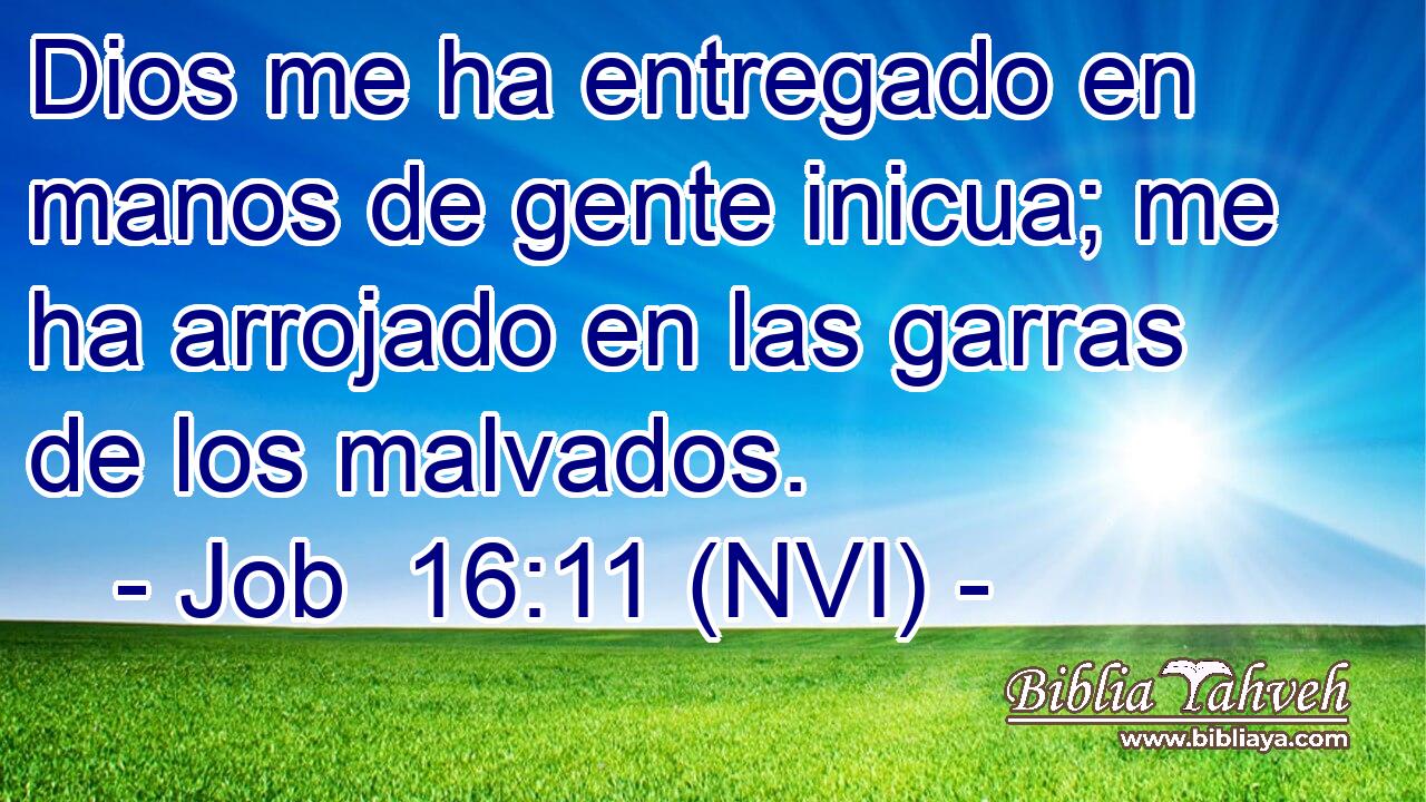  Dios me ha entregado en manos de gente inicua; me ha arrojado en las garras de los malvados. 