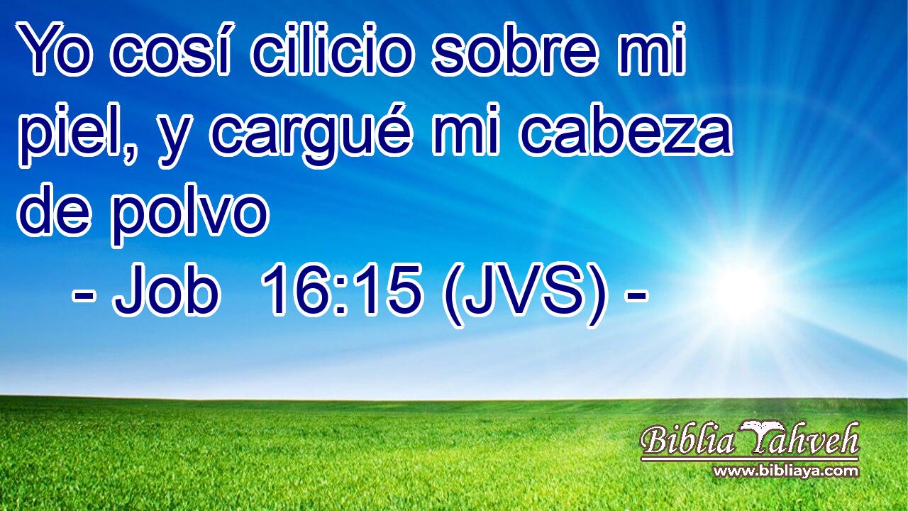 Yo cosí cilicio sobre mi piel, y cargué mi cabeza de polvo