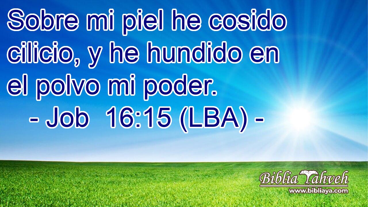 Sobre mi piel he cosido cilicio, y he hundido en el polvo mi poder.