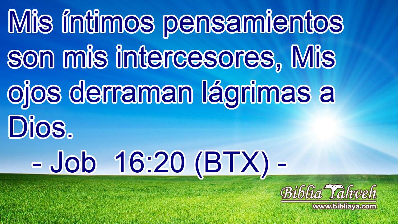 Mis íntimos pensamientos son mis intercesores, Mis ojos derraman lágrimas a Dios.