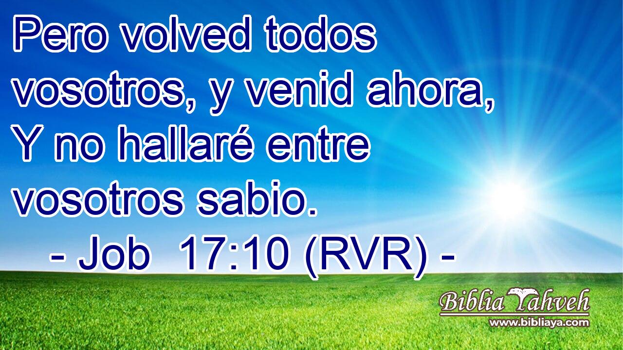 Pero volved todos vosotros, y venid ahora, Y no hallaré entre vosotros sabio.