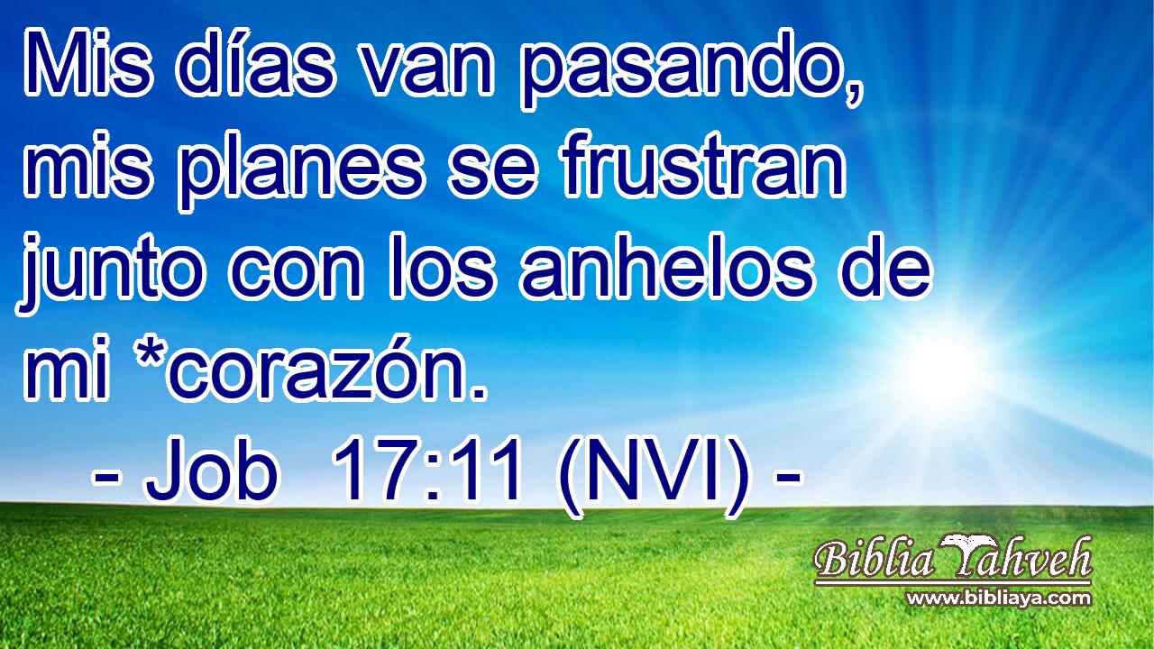  Mis días van pasando, mis planes se frustran junto con los anhelos de mi *corazón. 