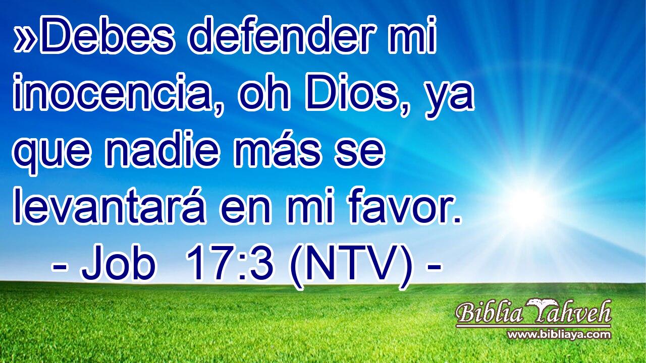 »Debes defender mi inocencia, oh Dios, ya que nadie más se levantará en mi favor.