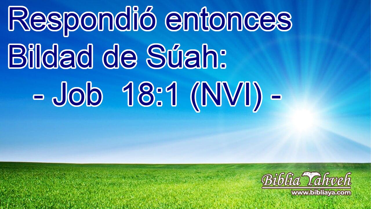  Respondió entonces Bildad de Súah: 