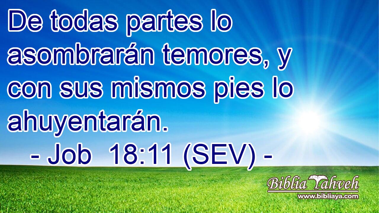 De todas partes lo asombrarán temores, y con sus mismos pies lo ahuyentarán.