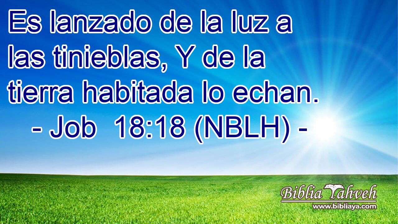  Es lanzado de la luz a las tinieblas, Y de la tierra habitada lo echan. 