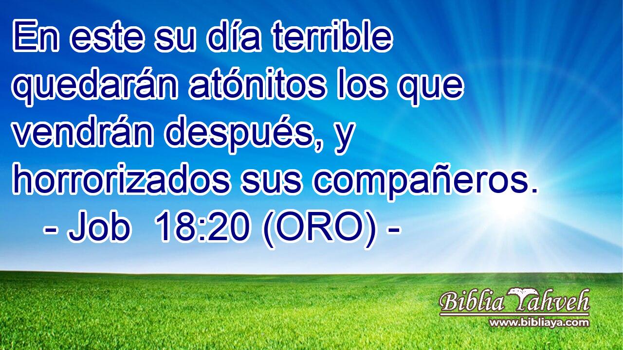 En este su día terrible quedarán atónitos los que vendrán después, y horrorizados sus compañeros. 