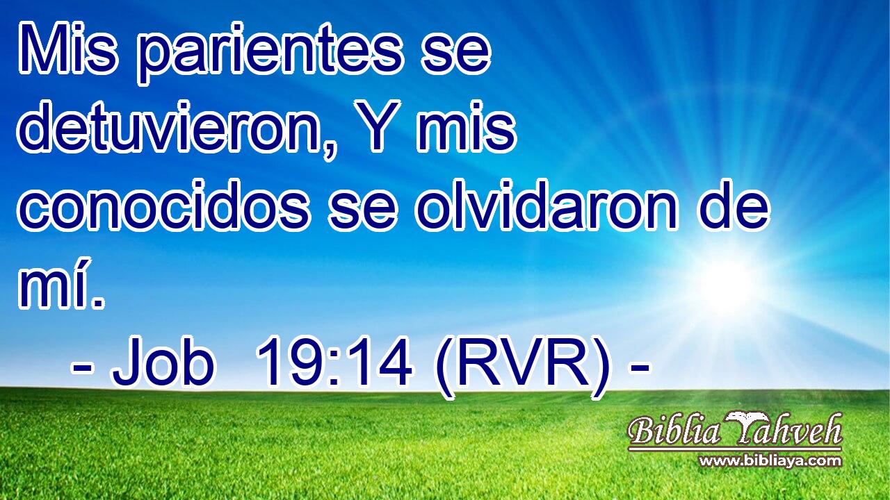 Mis parientes se detuvieron, Y mis conocidos se olvidaron de mí.