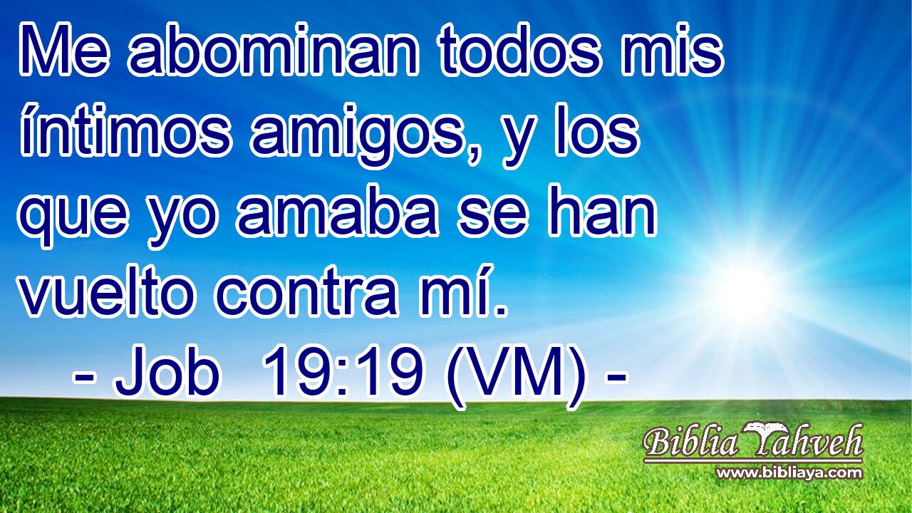  Me abominan todos mis íntimos amigos, y los que yo amaba se han vuelto contra mí. 