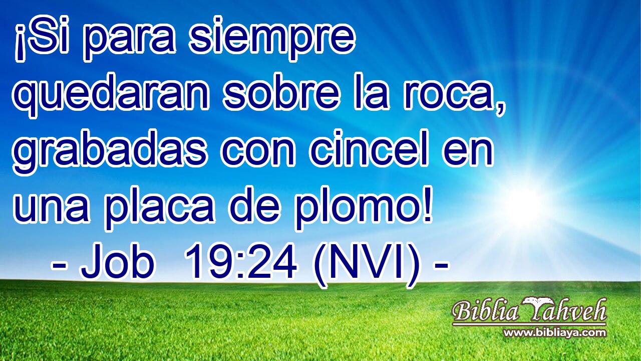  ¡Si para siempre quedaran sobre la roca, grabadas con cincel en una placa de plomo! 