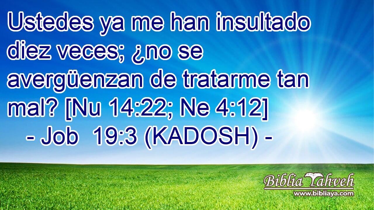  Ustedes ya me han insultado diez veces; ¿no se avergüenzan de tratarme tan mal? [Nu 14:22; Ne 4:12] 