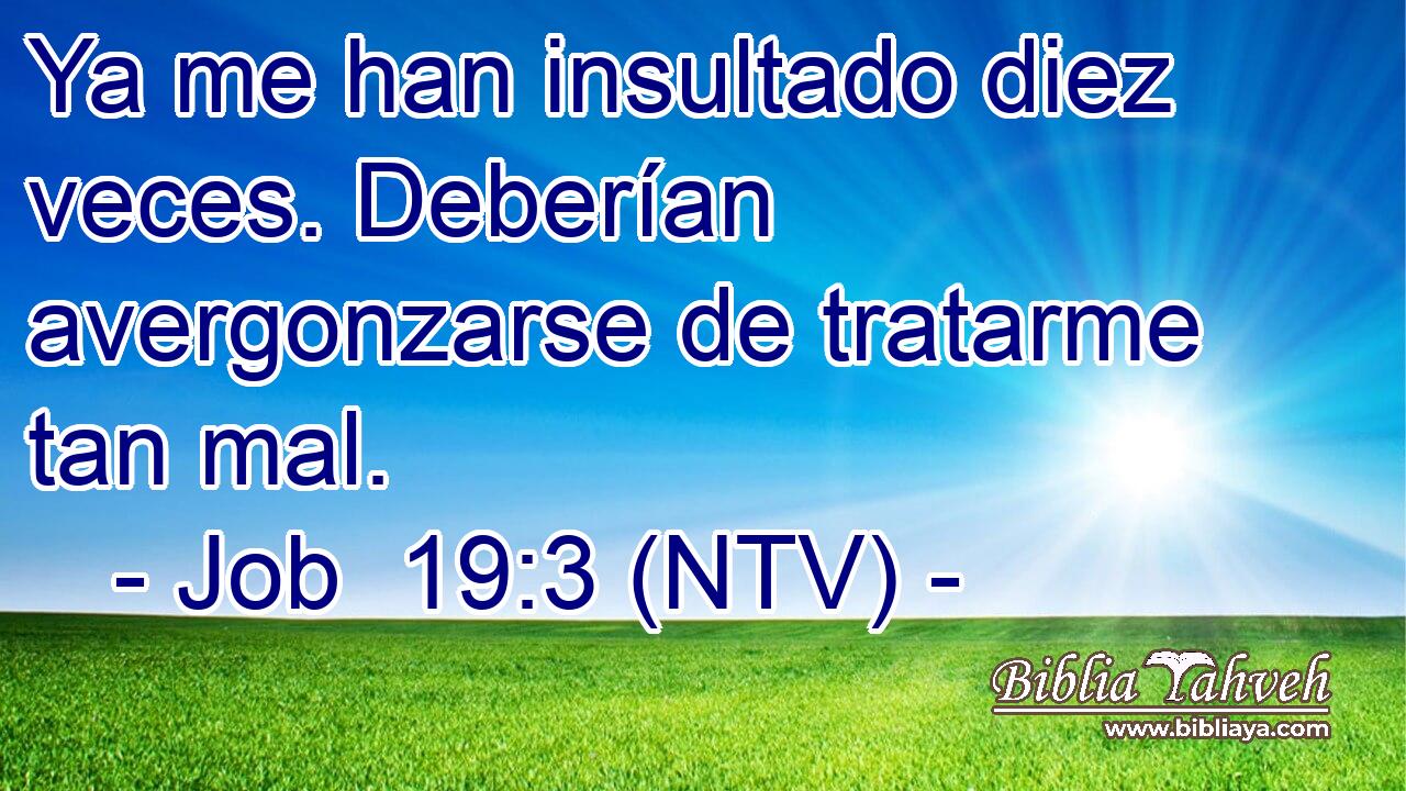 Ya me han insultado diez veces. Deberían avergonzarse de tratarme tan mal.