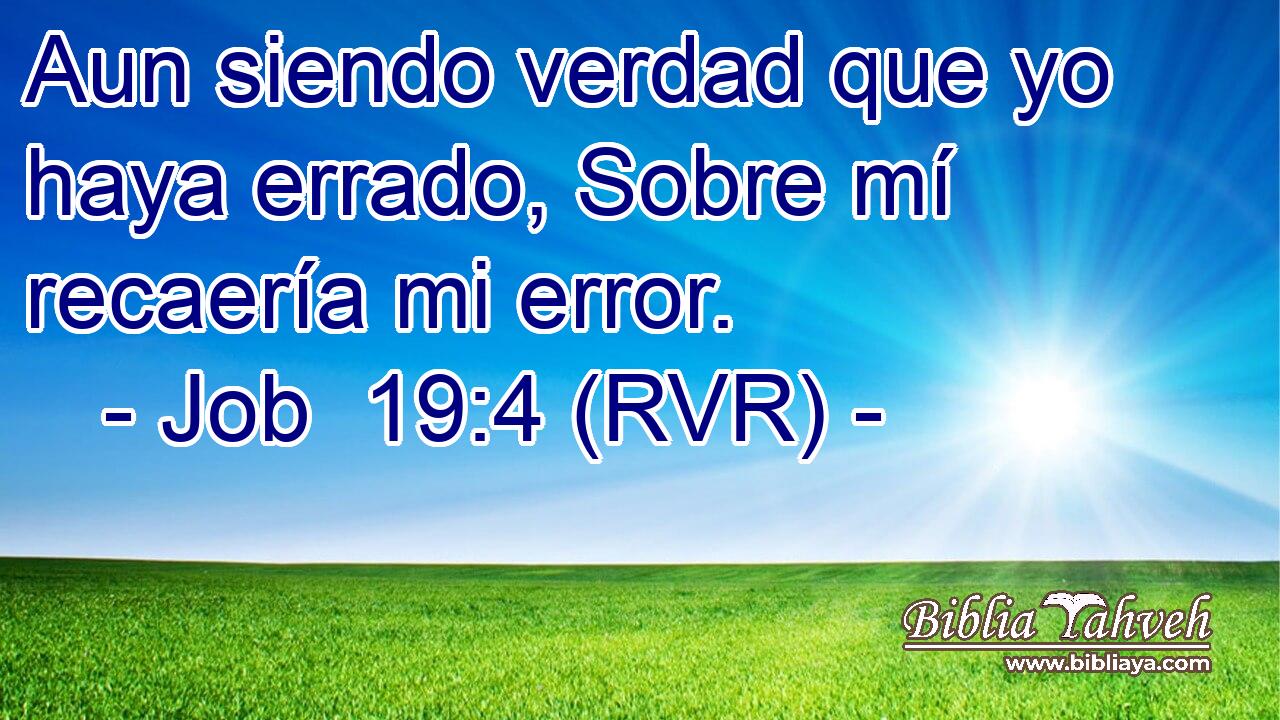 Aun siendo verdad que yo haya errado, Sobre mí recaería mi error.