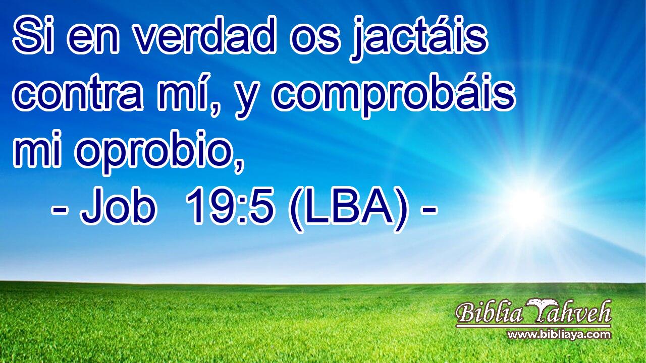 Si en verdad os jactáis contra mí, y comprobáis mi oprobio,