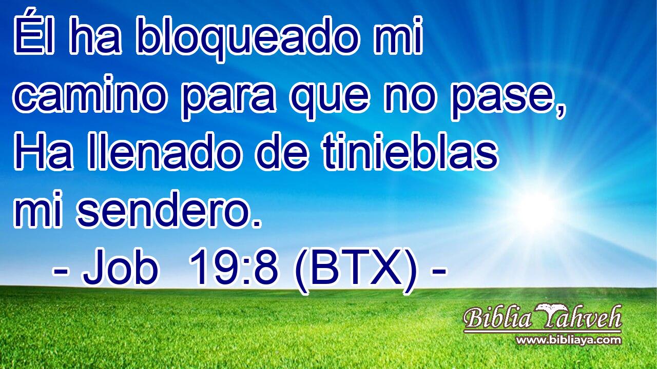 Él ha bloqueado mi camino para que no pase, Ha llenado de tinieblas mi sendero.