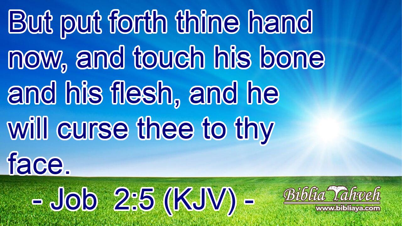 But put forth thine hand now, and touch his bone and his flesh, and he will curse thee to thy face.