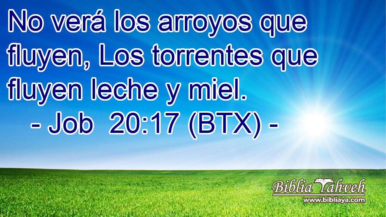 No verá los arroyos que fluyen, Los torrentes que fluyen leche y miel.