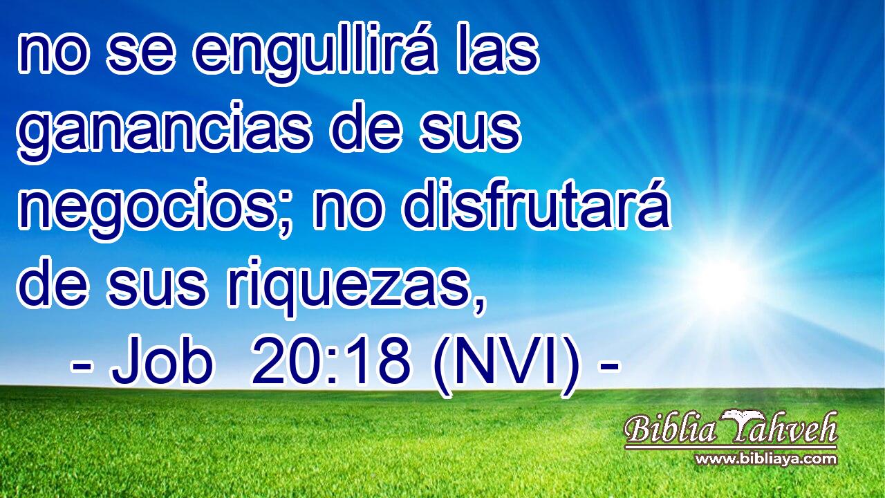  no se engullirá las ganancias de sus negocios; no disfrutará de sus riquezas, 