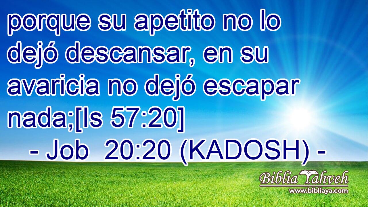  porque su apetito no lo dejó descansar, en su avaricia no dejó escapar nada;[Is 57:20] 
