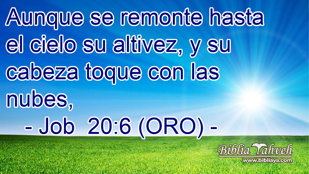  Aunque se remonte hasta el cielo su altivez, y su cabeza toque con las nubes, 