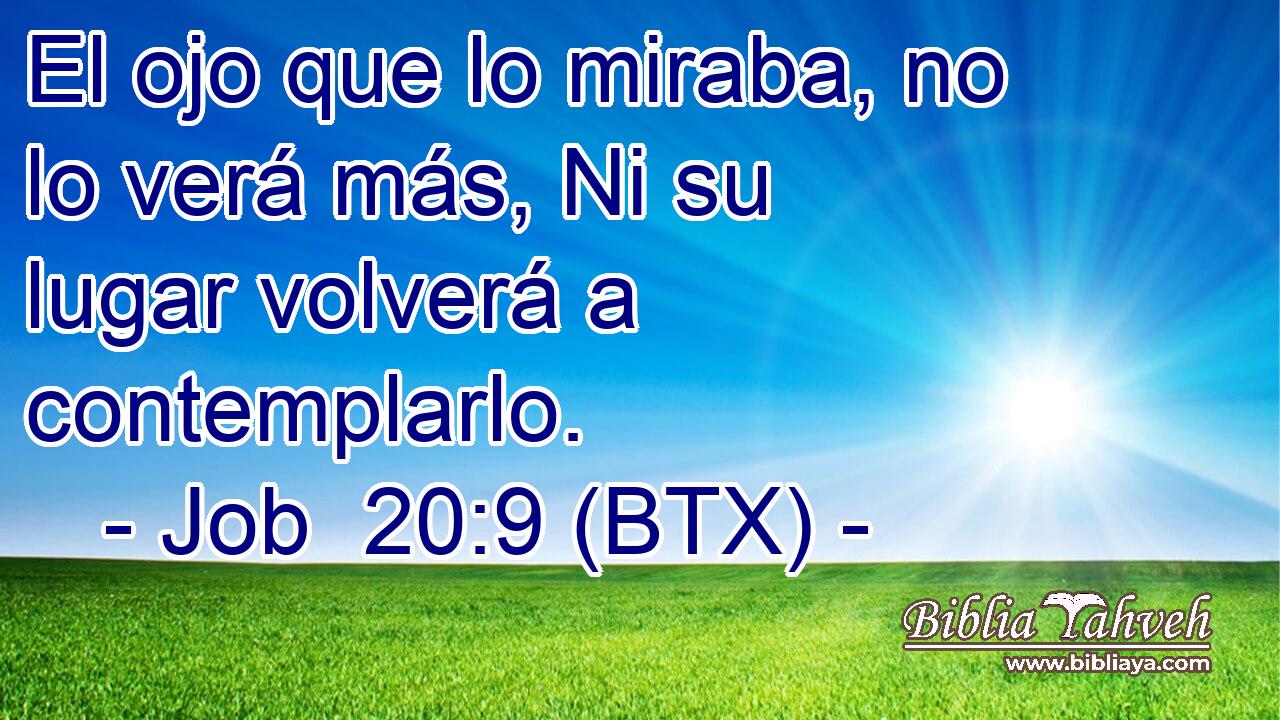 El ojo que lo miraba, no lo verá más, Ni su lugar volverá a contemplarlo.