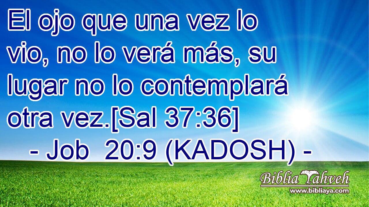  El ojo que una vez lo vio, no lo verá más, su lugar no lo contemplará otra vez.[Sal 37:36] 