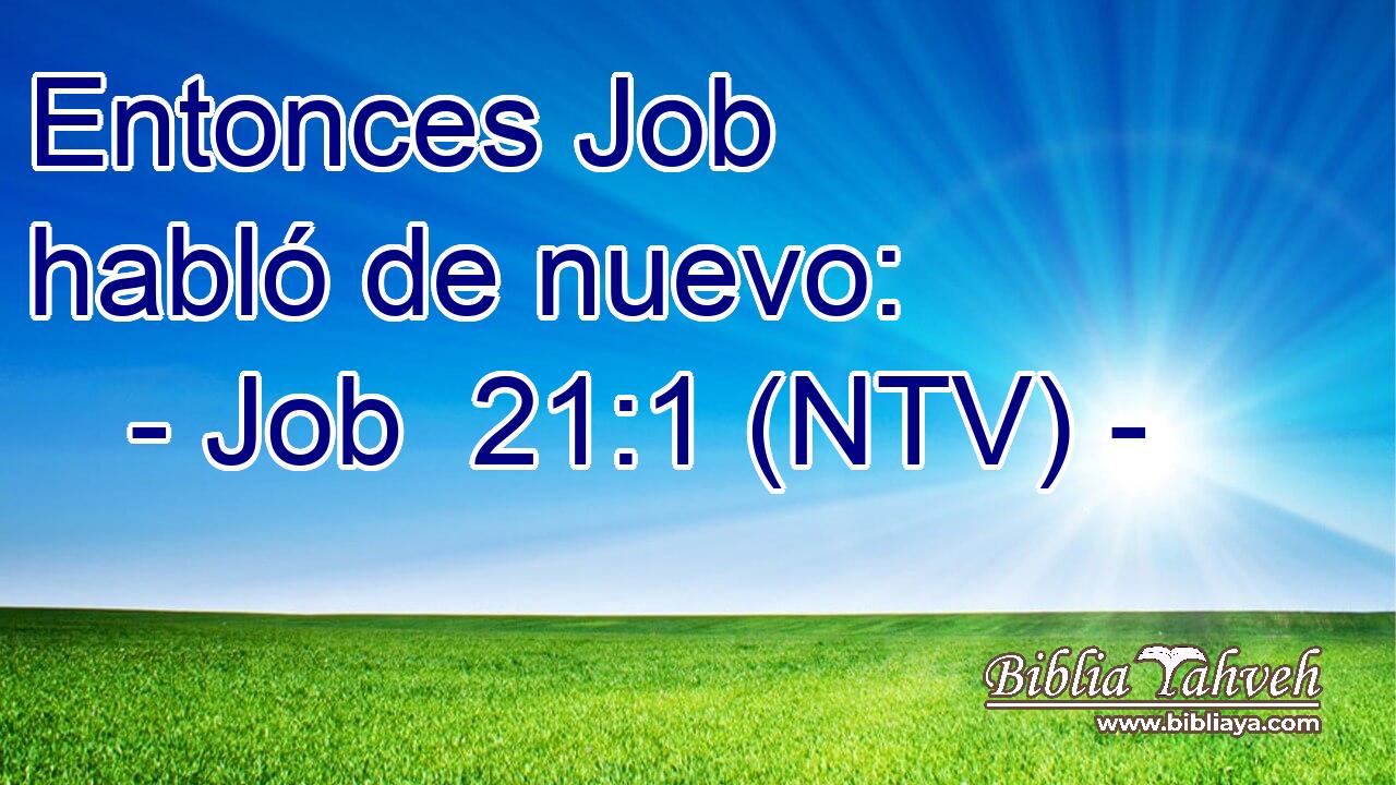 Entonces Job habló de nuevo: