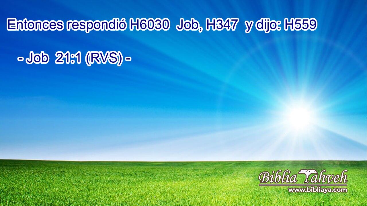 Entonces respondió H6030  Job, H347  y dijo: H559  