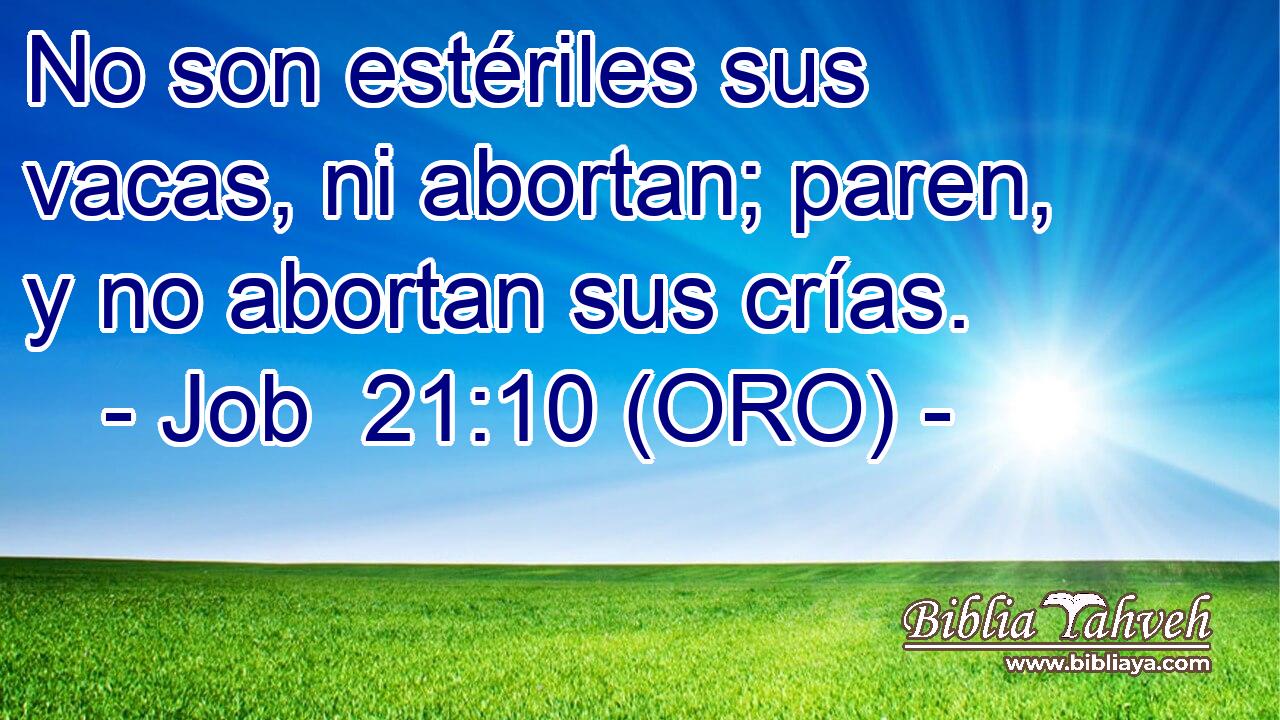  No son estériles sus vacas, ni abortan; paren, y no abortan sus crías. 