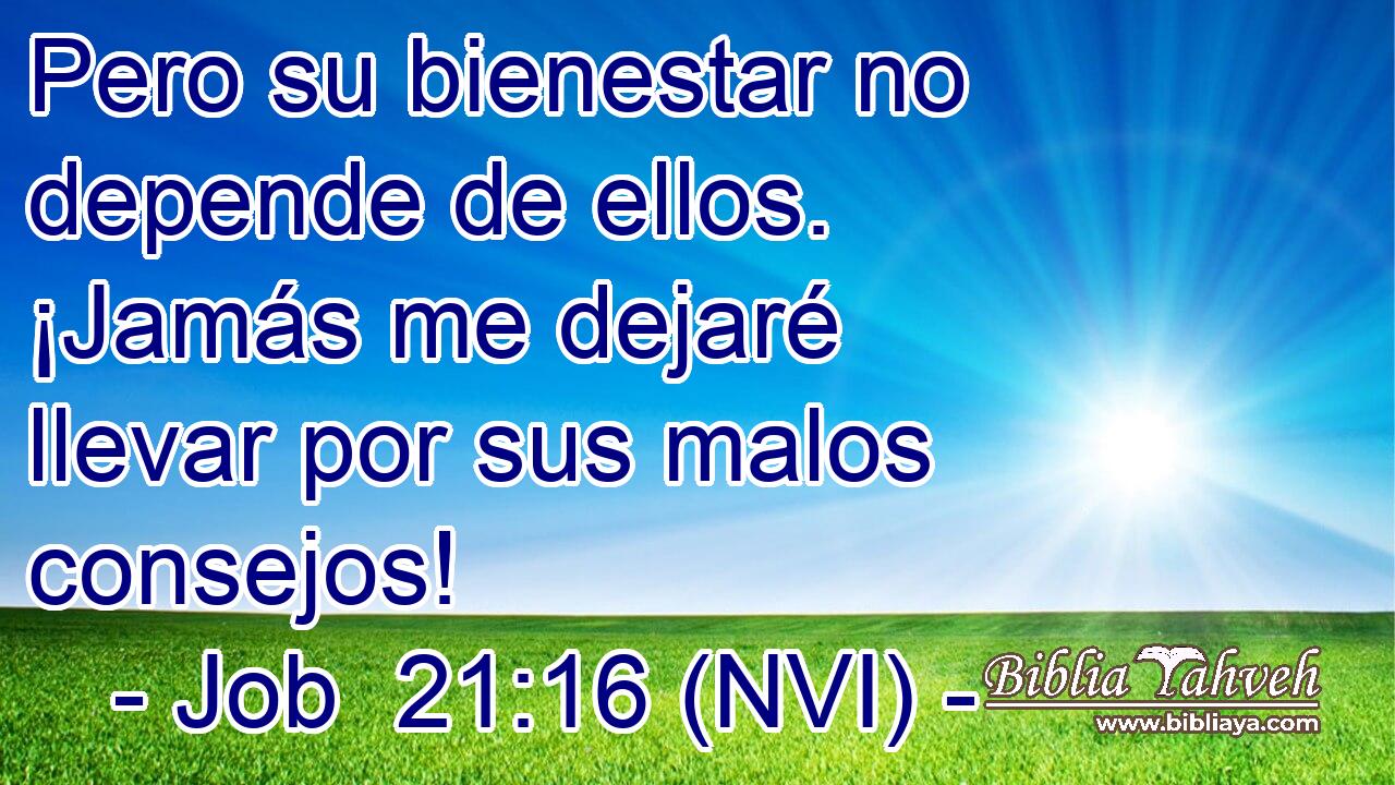  Pero su bienestar no depende de ellos. ¡Jamás me dejaré llevar por sus malos consejos! 