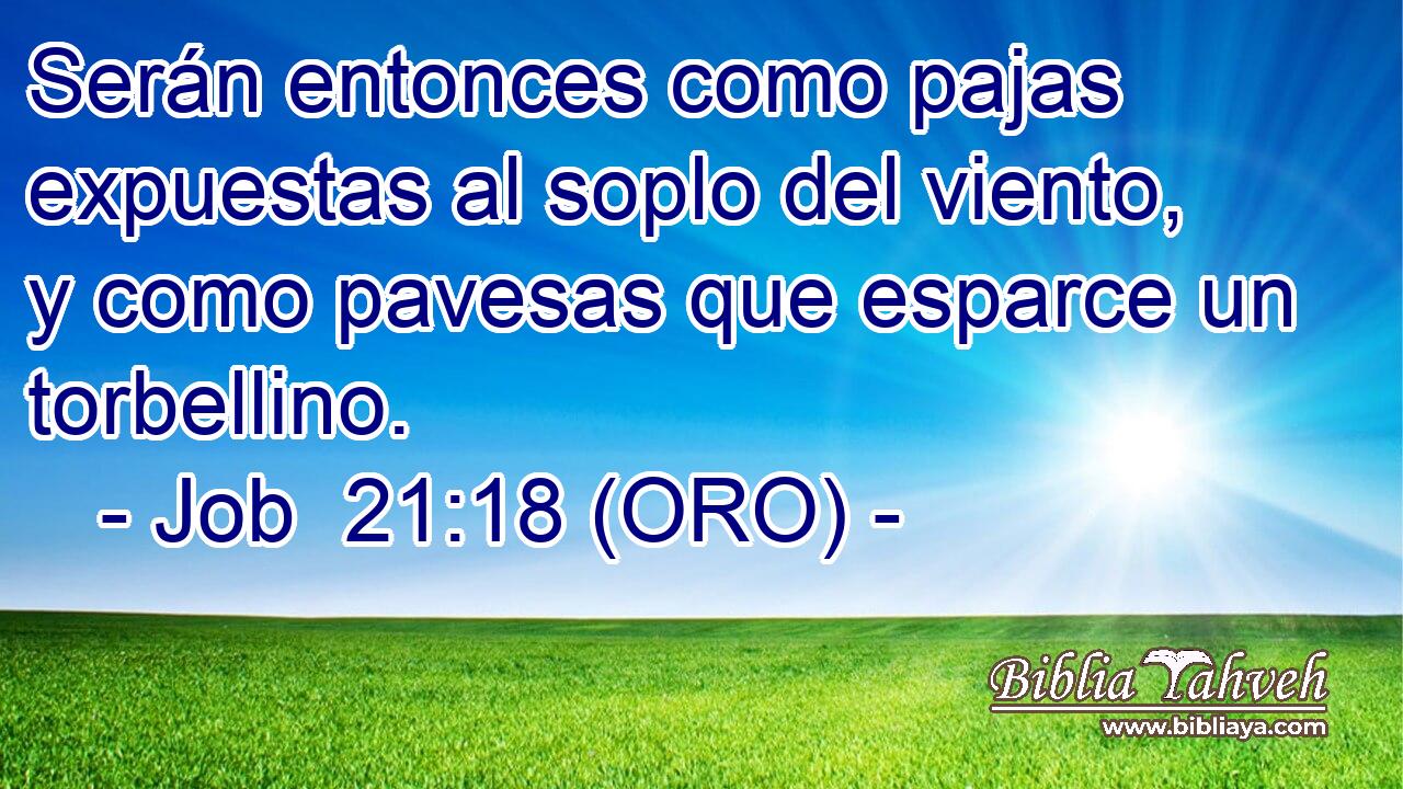  Serán entonces como pajas expuestas al soplo del viento, y como pavesas que esparce un torbellino. 