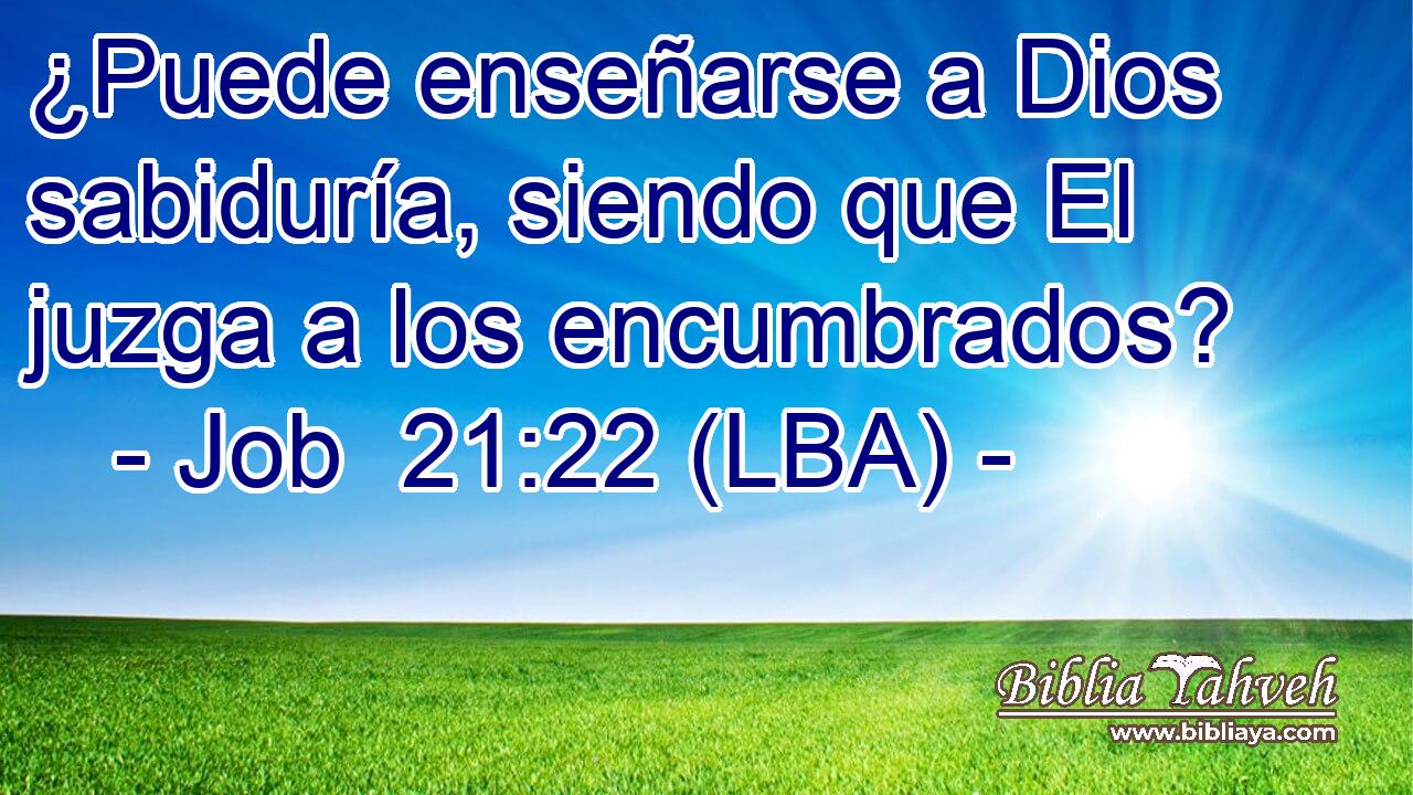 ¿Puede enseñarse a Dios sabiduría, siendo que El juzga a los encumbrados?