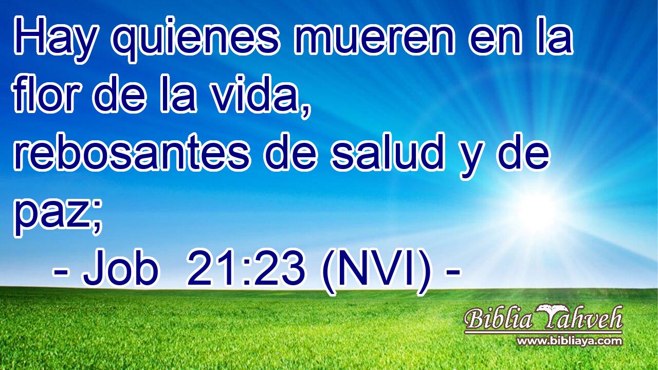  Hay quienes mueren en la flor de la vida, rebosantes de salud y de paz; 