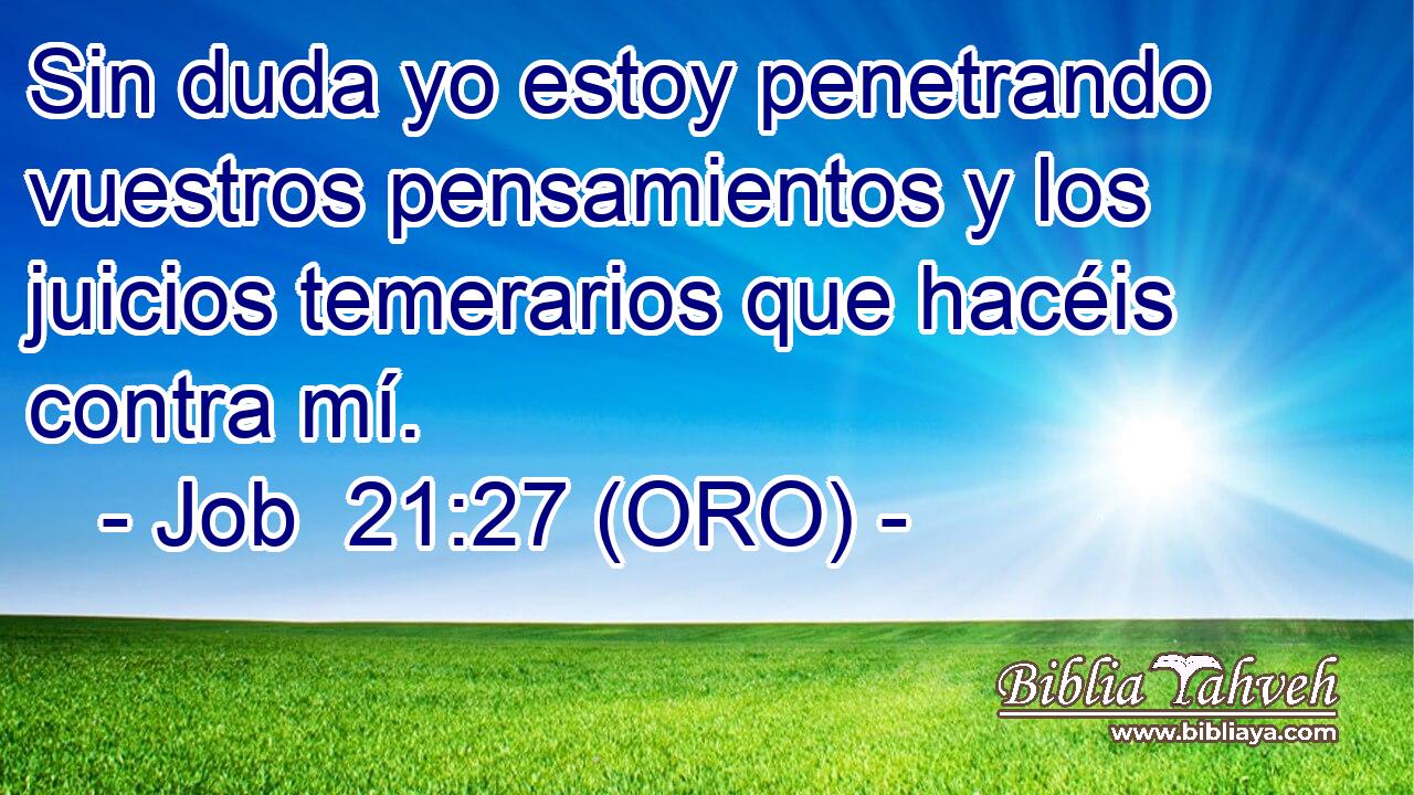  Sin duda yo estoy penetrando vuestros pensamientos y los juicios temerarios que hacéis contra mí. 