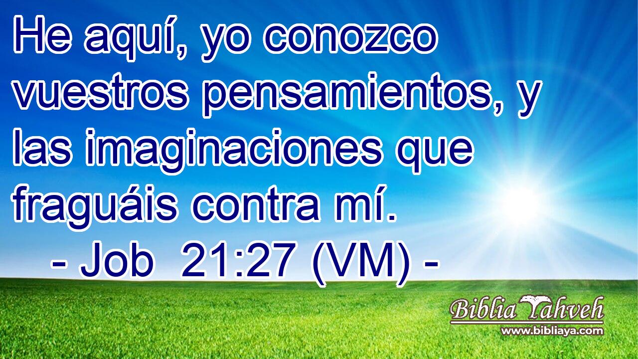  He aquí, yo conozco vuestros pensamientos, y las imaginaciones que fraguáis contra mí. 