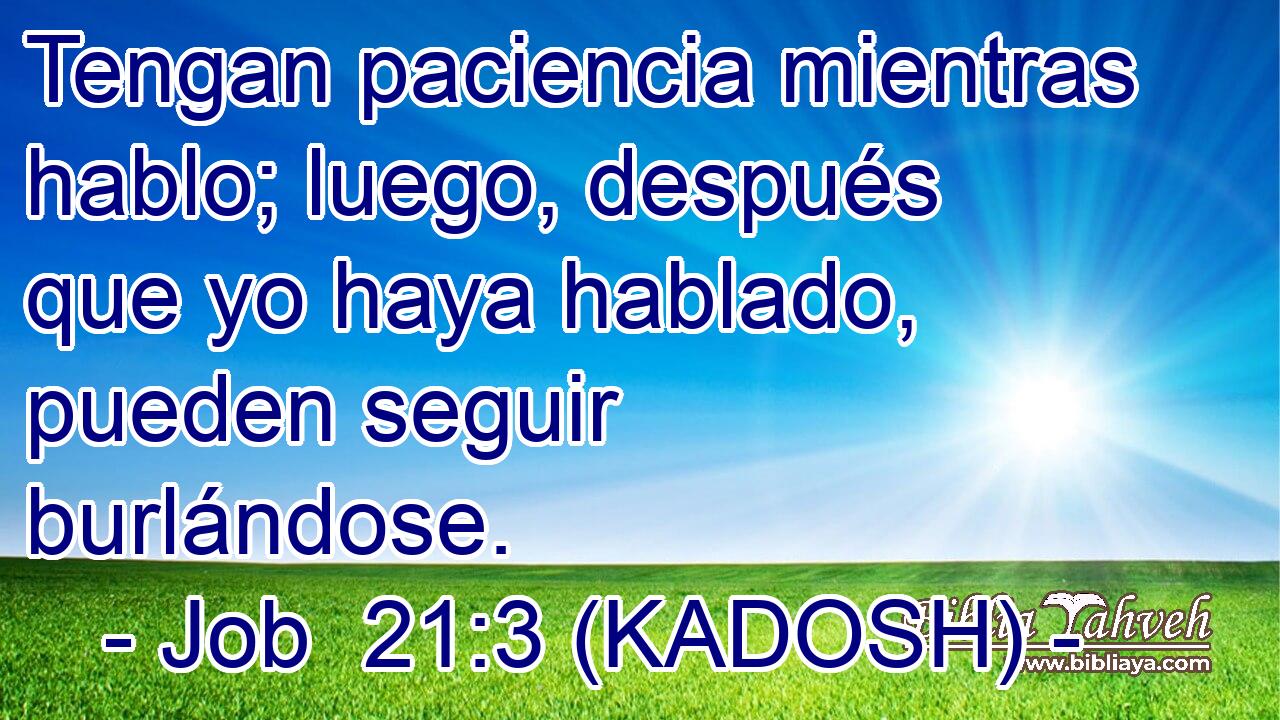  Tengan paciencia mientras hablo; luego, después que yo haya hablado, pueden seguir burlándose. 