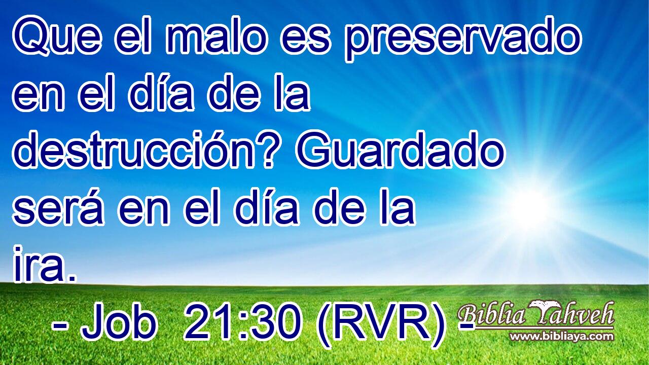 Que el malo es preservado en el día de la destrucción? Guardado será en el día de la ira.
