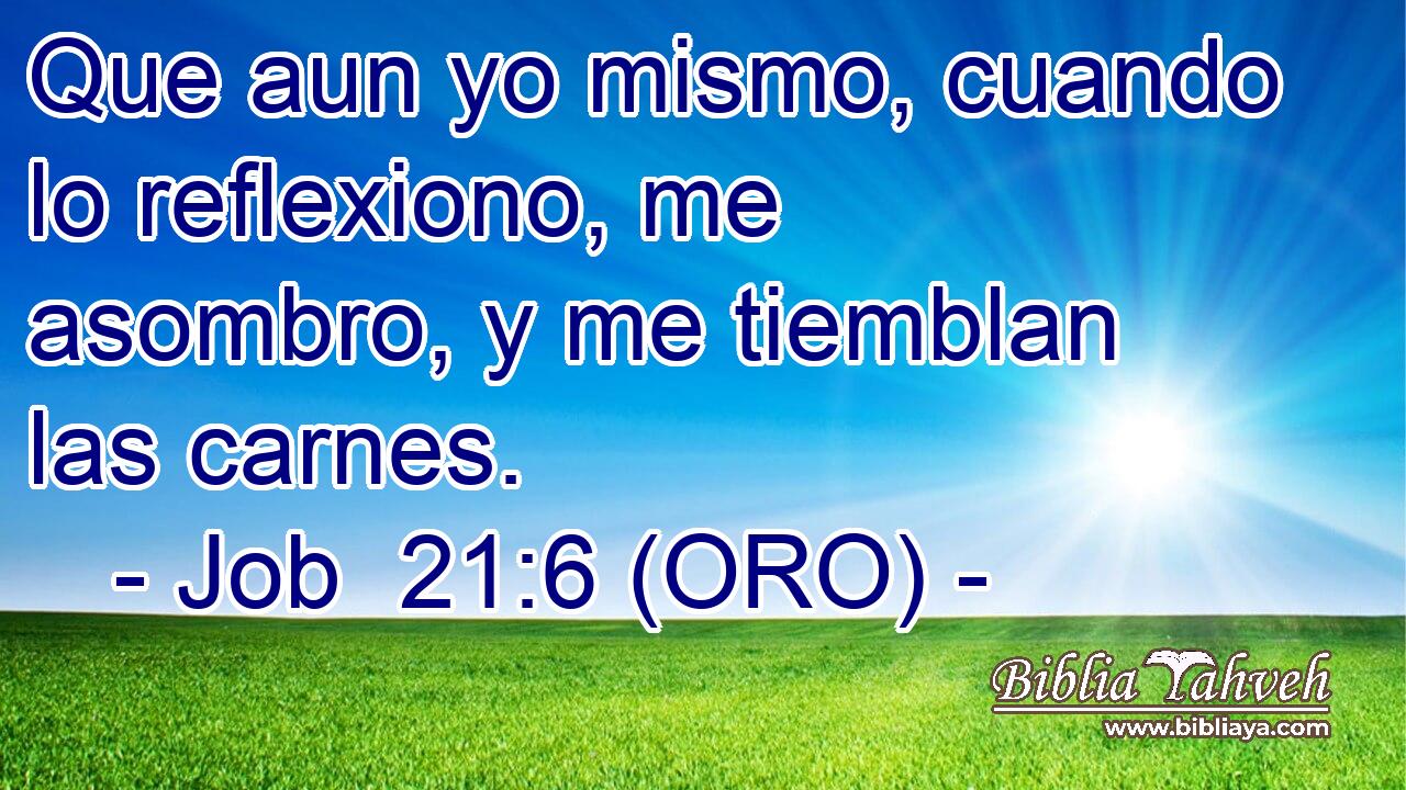  Que aun yo mismo, cuando lo reflexiono, me asombro, y me tiemblan las carnes. 