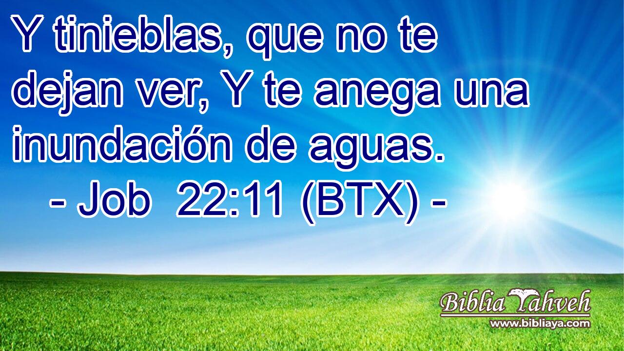 Y tinieblas, que no te dejan ver, Y te anega una inundación de aguas.