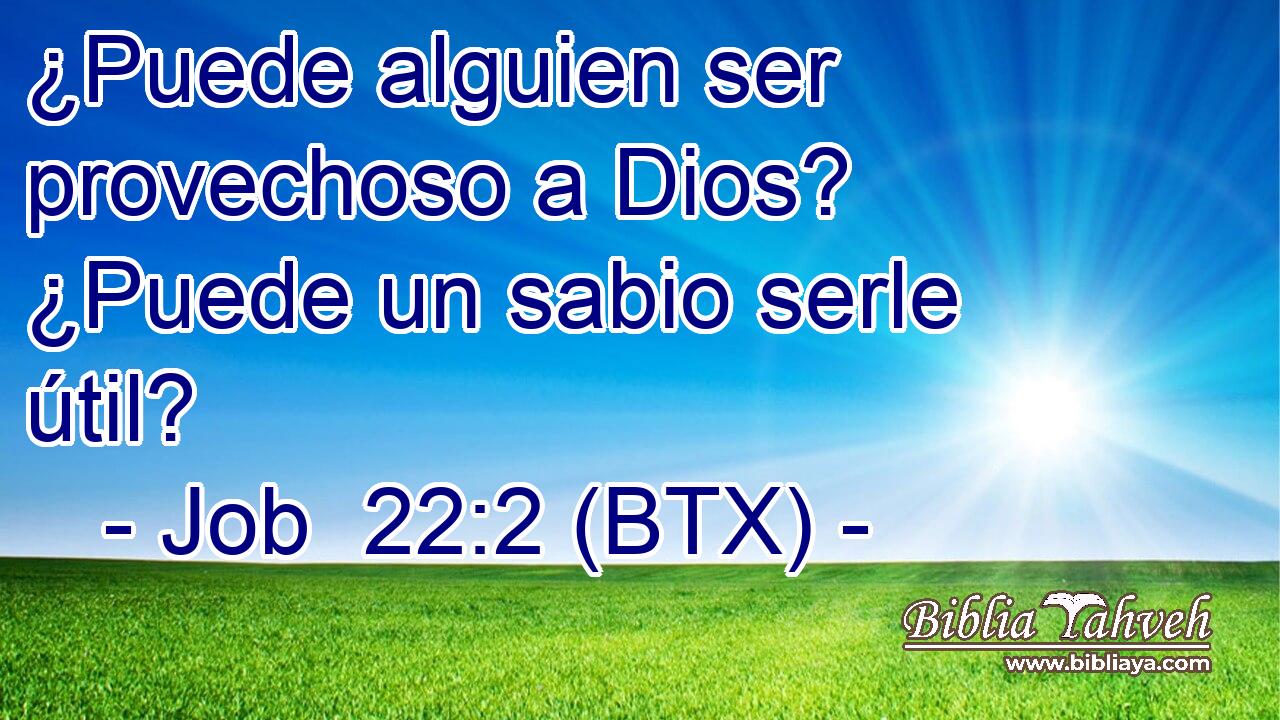 ¿Puede alguien ser provechoso a Dios? ¿Puede un sabio serle útil?