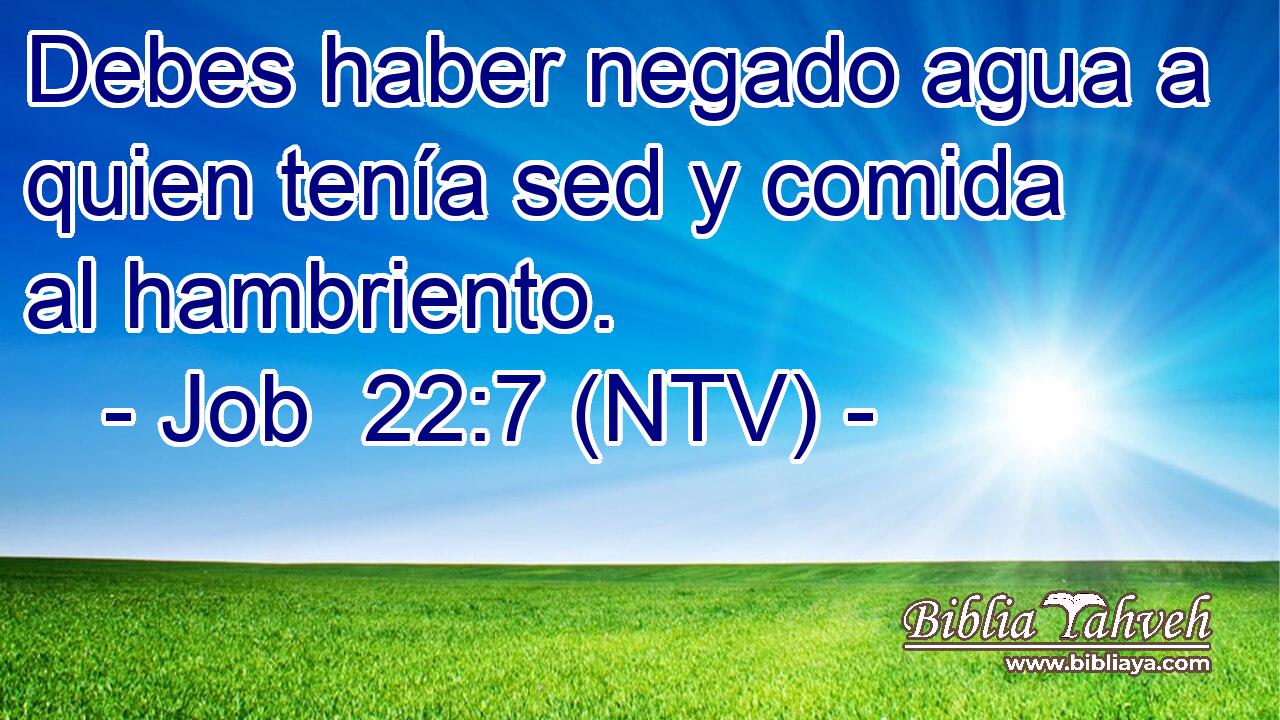 Debes haber negado agua a quien tenía sed y comida al hambriento.